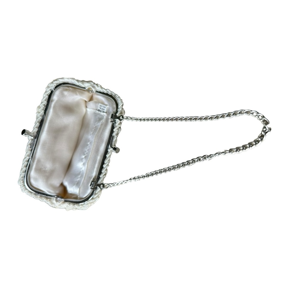 Vintage Beaded & Sequined Evening or Wedding Clutch Wristlet Hand Beaded - Picture 3 of 11